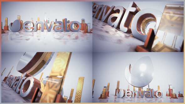 VideoHive Golden Glass Intro 21916054