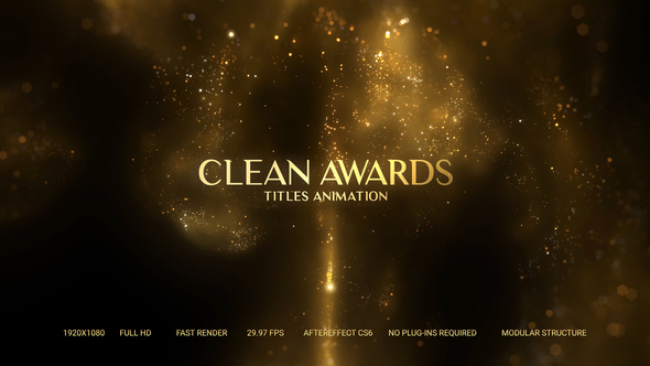 VideoHive Golden Particles Award Titles 26992380