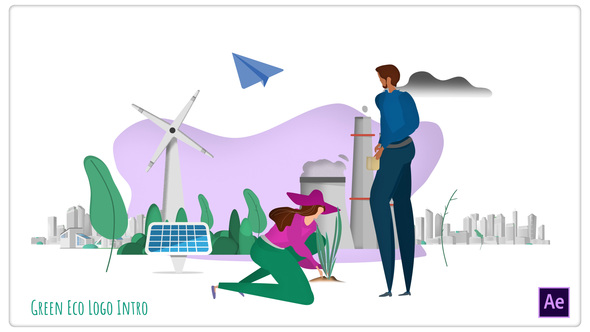 VideoHive Green Eco Logo Intro 32062721