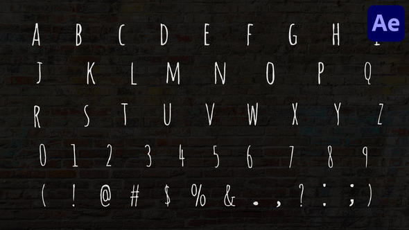 VideoHive Hand-Drawn Scribble Alphabet | After Effects 37868707