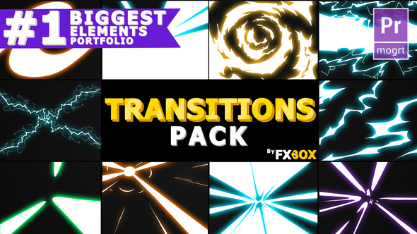 VideoHive Handy Electric Transitions | Premiere Pro MoGRT 21464119