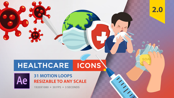 VideoHive Healthcare Icons (Coronavirus) 26176815