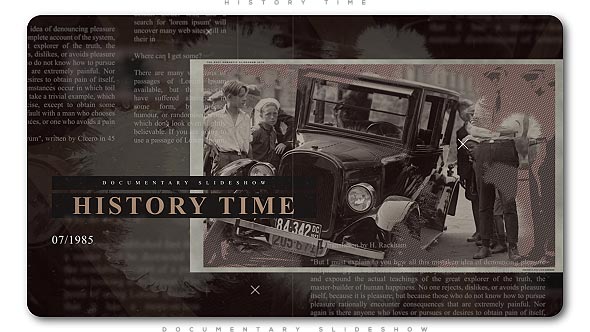 VideoHive History Time Documentary Slideshow 21317111