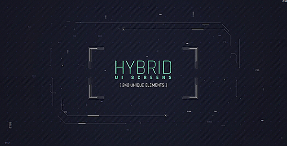 VideoHive Hybrid Ui Screens/ HUD Pack/ Broadcast 240 Elements/ Digital/ Sci-fi Interface/ Technology/ Iron man 19482085