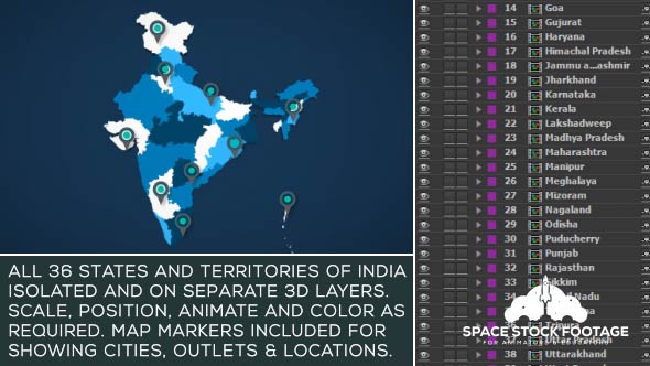 VideoHive India Map Kit 17765704