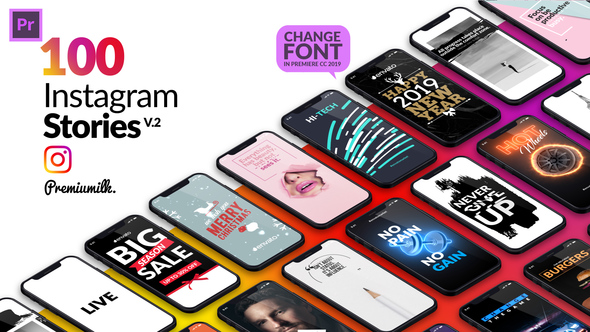 VideoHive Instagram Stories Package Essential Graphics | Mogrt 22961692