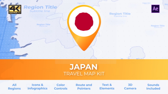 VideoHive Japan Map – Japan Travel Map 27933485