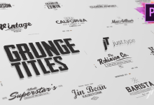VideoHive Just Type | Grunge Titles For Premiere Pro MOGRT 24036560