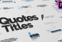 VideoHive Just Type | Quote Titles For Premiere Pro MOGRT 24063163
