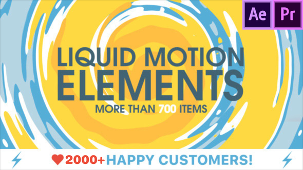 VideoHive Liquid Motion Elements Cartoons 15789530