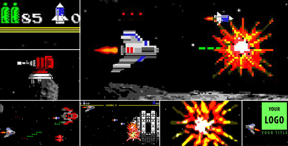 VideoHive Logo Arcade Game 8 Bit 15874307