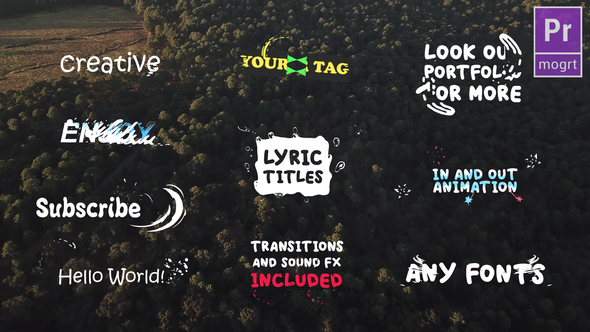 VideoHive Lyric Titles| Premiere Pro MOGRT 23633255