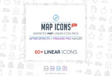VideoHive Map Linear Icon Pack 23428612
