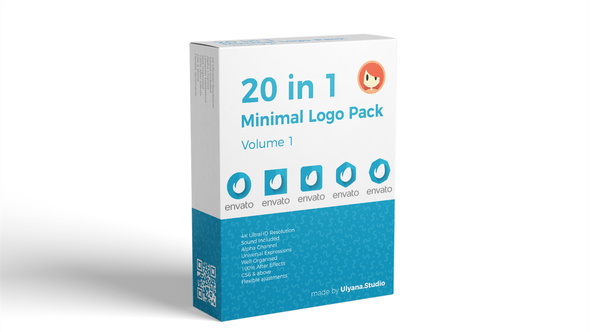 VideoHive Minimal Logo Pack (20 in 1) 19748472