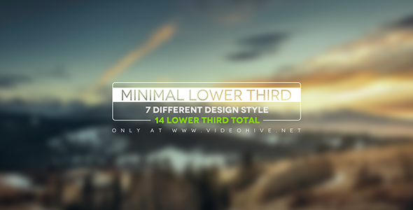 VideoHive Minimal Lower Thirds 12237756