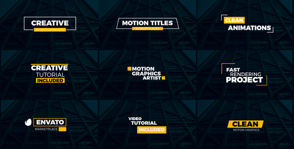 VideoHive Minimal Titles 02 19265427