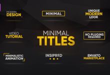 VideoHive Minimal Titles Animations for Premiere Pro | Essential Graphics 22272286