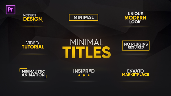 VideoHive Minimal Titles Animations for Premiere Pro | Essential Graphics 22272286