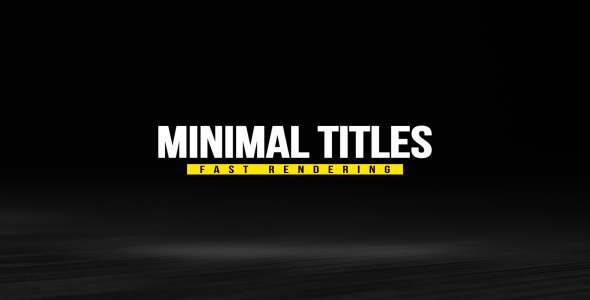 VideoHive Minimal Titles Pack 18237383