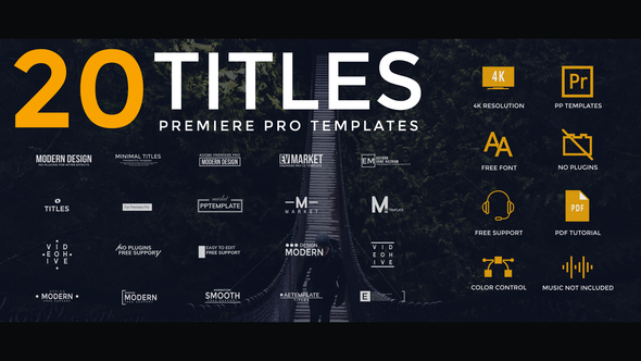 VideoHive Modern Clean Titles For Premiere Pro 23555245