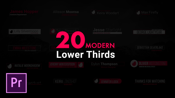 VideoHive Modern Lower Thirds For Premiere Pro 21952287