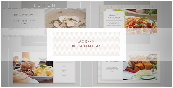 VideoHive Modern Restaurant/ New Cafe/ Chef's Burger/ Vegetarian Menu/ Food Promotion/ Street Food Market/ TV 16297909