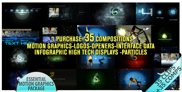 VideoHive Motion Graphics Displays And Particles Bundle Pack 2478023