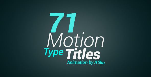 VideoHive Motion Type Title Animations 9478608