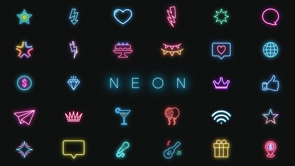 VideoHive Neon Shapes 37715929