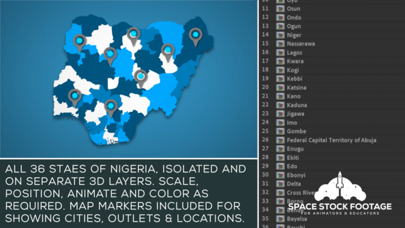 VideoHive Nigeria Map Kit 26805762