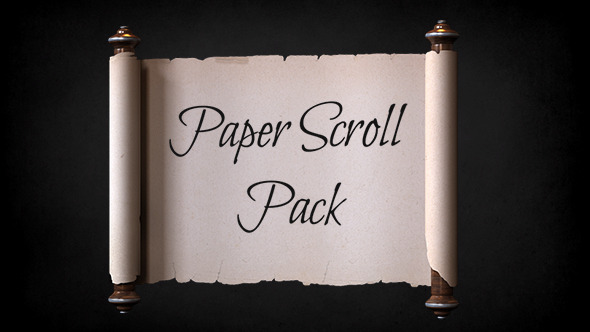 VideoHive Paper Scroll Pack Template 3D, Object 11892029
