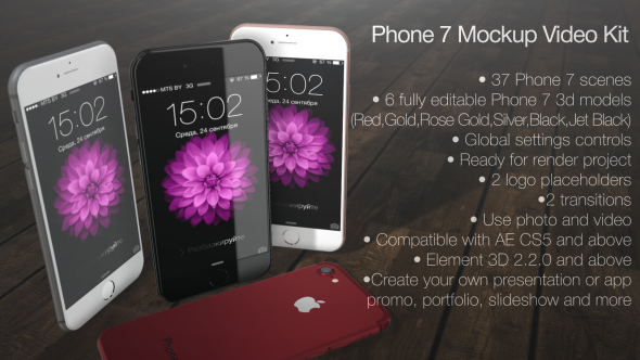 VideoHive Phone 7 Mockup Video Kit 19592813