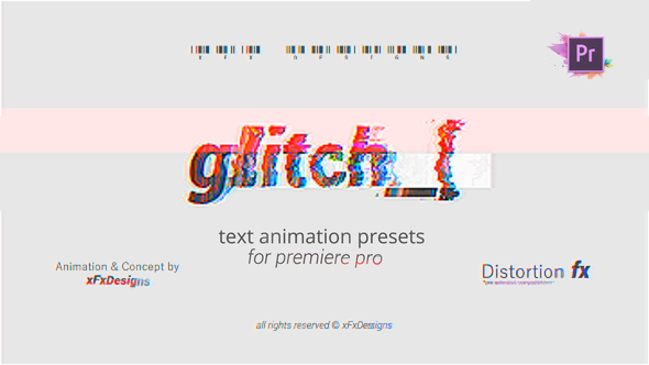 VideoHive Project-x Glitch 30 Text Presets For Premiere Pro | Mogrt 23222524