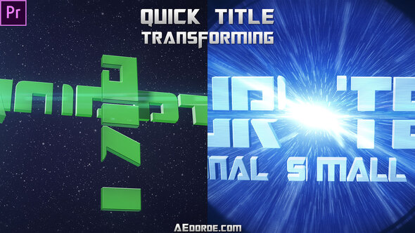 VideoHive Quick Title Transforming (Mogrt) 23770068