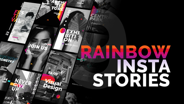 VideoHive Rainbow Instagram Stories 24495969