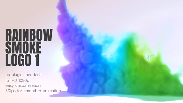 VideoHive Rainbow Smoke Logo Abstract 26502019