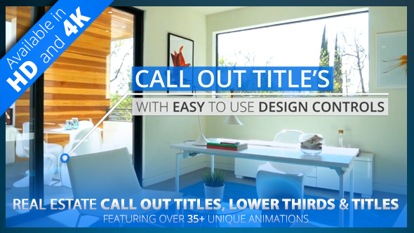 VideoHive Real Estate Call Out Titles, Lower Thirds & Title Pack Hd4K Corporate 19498549