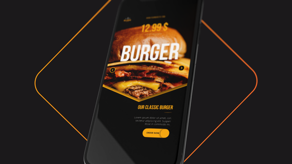 VideoHive Restaurant Delivery Menu Opener 26533277