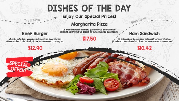 VideoHive Restaurant Food Menu Promo 28019852