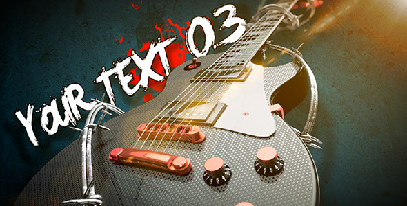 VideoHive Rock Guitar Text Opener 3735860