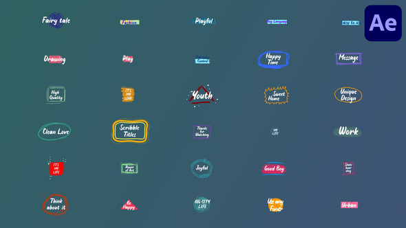 VideoHive Scribble Titles for After Effects 37981888