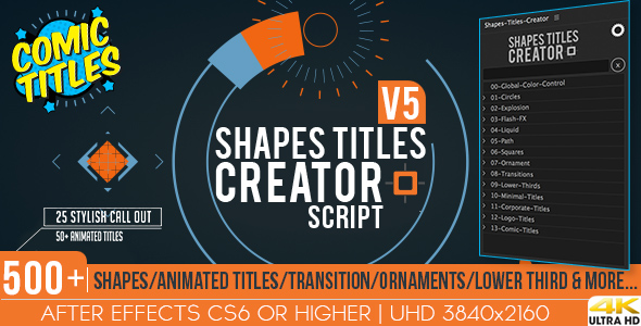 VideoHive Shapes Titles Creator 20212580