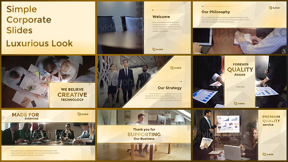 VideoHive Simple Corporate Slides Luxurious 19079945