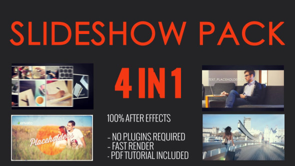 VideoHive SlideShow Pack 4 in 1 11123059