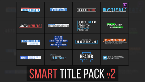 VideoHive Smart Title Pack v2 22986340