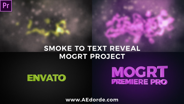 VideoHive Smoke To Text Reveal (Mogrt) 23854410