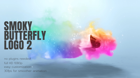 VideoHive Smoky Butterflies Logo Abstract 26386252