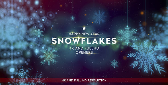 VideoHive Snowflakes Openers/ Clean Title/ Snow Falling/ Merry Christmas/ Happy New Year Snow/ Nativity/ Cute 13599466