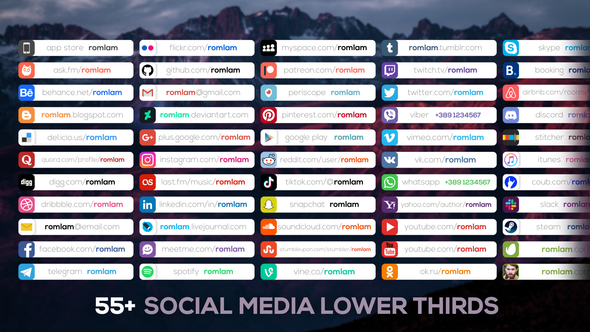 VideoHive Social Media Lower Thirds 20334014