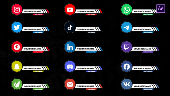 VideoHive Social Media Lower Thirds After Effects V.3 37737463